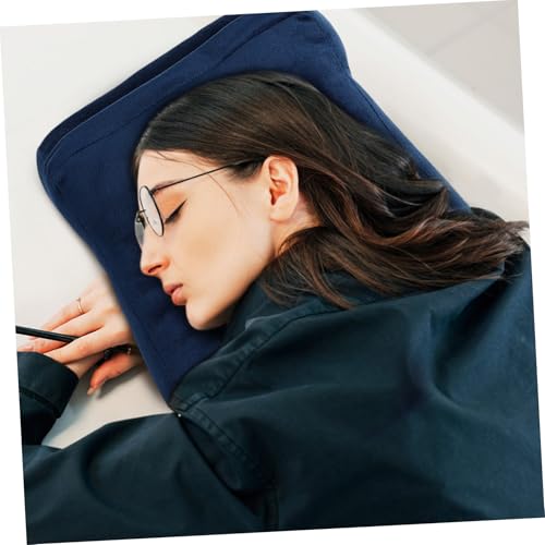 Almohada ergonómica de rostro hacia abajo azul 32x24x9 cm miniatura 5