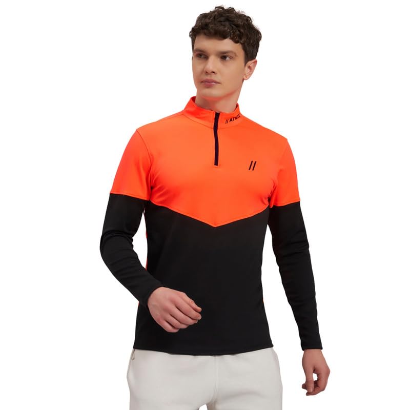 Image of ATICX Polyester Full Sleeve Compression High Turtle Neck Sports Jersey T Shirt for Men - Quick Dry Fit Gym Workout Top for Running, Swimming, Training, Cycling, Football, Badminton