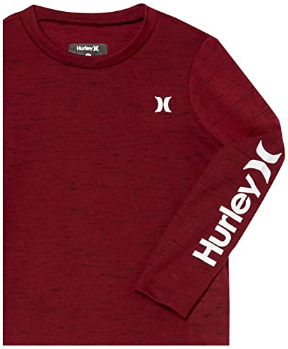 Image of Hurley boys Long Sleeve Soft Basic Cloud Slub T-shirt and Shorts 2-piece Outfit Set