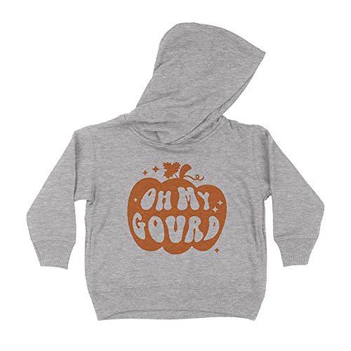 Pumpkin Oh My Gourd Kids Hoodie Sweatshirt Toddler 4T Heather Grey