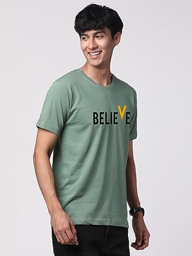 Image of ADRO 100% Cotton Lycra Tshirts for Men Combo Pack of 3 | Regular Fit | Printed T Shirt | Round Neck Half Sleeve| Mens Tshirts