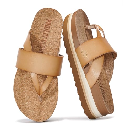 Project Cloud Fashion Womens Sandals - Memory Foam Insole and Comfortable Platform Sandals for Women 2025 - Lightweight and Non-slip Perfect Beach Slides