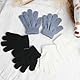 Aolso 3 PCS Winter Kinderhandschuhe, Winter Magische Handschuhe, Warme Kinder Strickhandschuhe, Kinder Dehnbare Warme Magische Handschuhe & Fäustlinge Jungen oder Mädchen(Schwarz, Blau, Weiß)