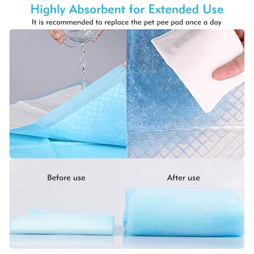 Image of Fhiny 100 PCS Rabbit Pee Pads 13 inch x 18 inch Thicken Bunny Cage Pee Pads Disposable Super Absorbent and Leak-Proof Potty Pad for Kittens Guinea Pigs Chinchillas Hamsters and Other Small Animal