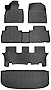 SMARTLINER Custom Fit Floor Mats 3 Rows and Cargo Liner Behind 3rd Row Set Black Compatible with 2020-2023 Hyundai Palisade