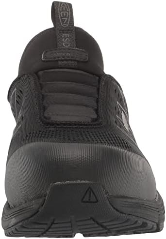 KEEN Utility Women's Vista Energy Shift Low Height Composite Toe ESD Slip On Industrial Work Shoes, Black/Black, 9.5 Wide | Image 1