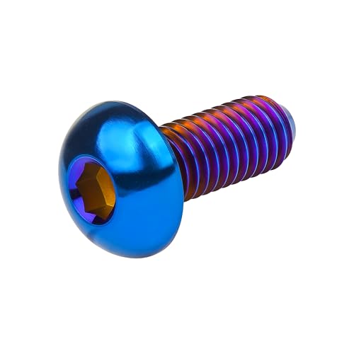 Image of Titanium Bolt M3 8 10 12 15mm Allen Key Head Screws for Bicycle Pack of 4 (Burnt Blue, M3x12mm)