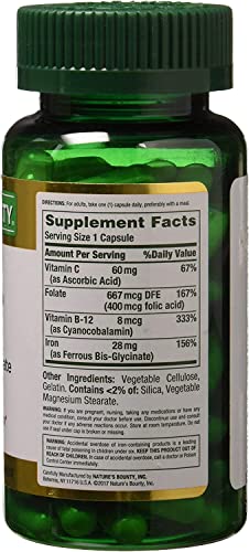 Nature's Bounty Gentle Iron 28 mg 90 Capsules (Pack of 3) - image 2