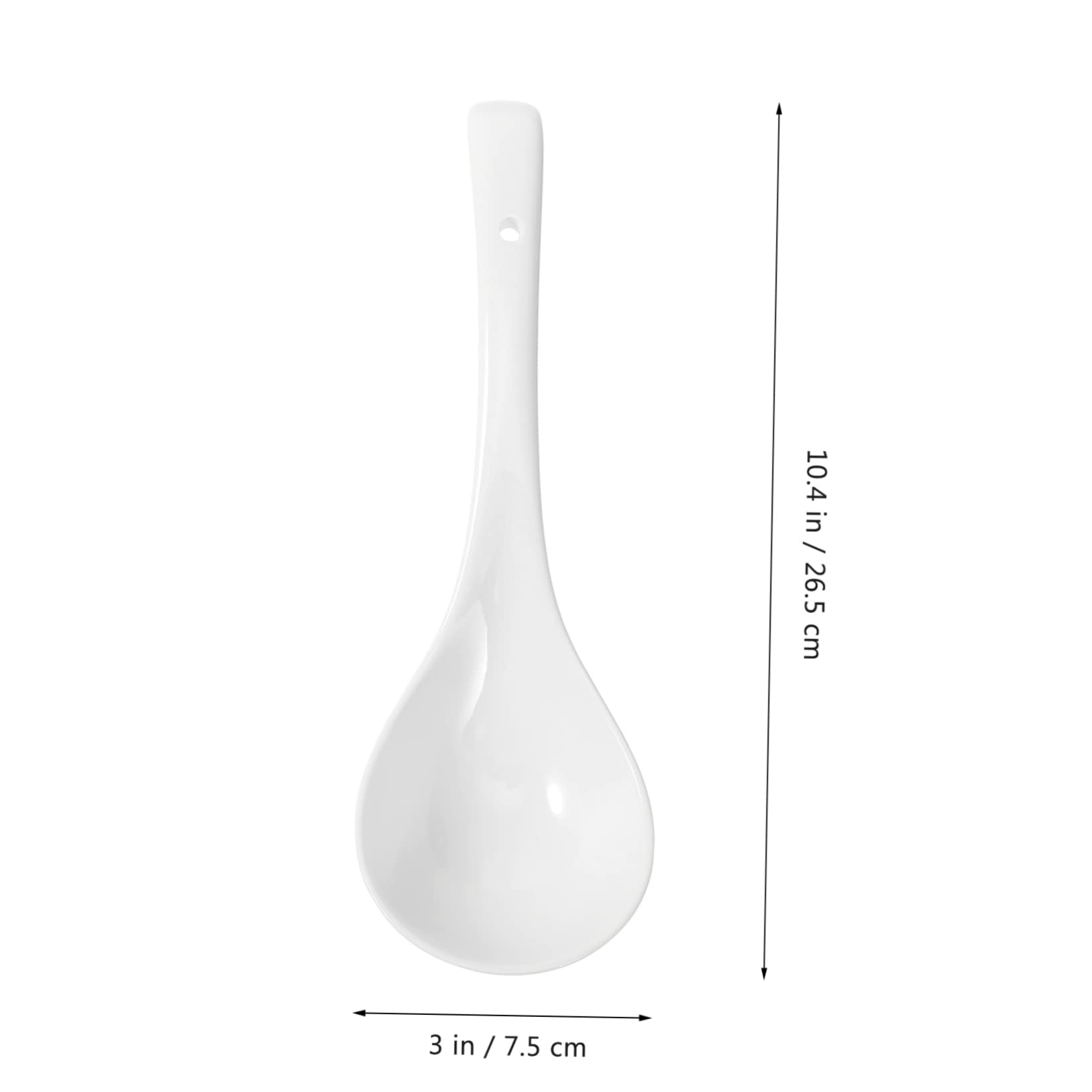 TOPBATHY Cucharas Para Sopa Cuchara De Cerámica Duradera Mango Para Restaurantes y Escuelas