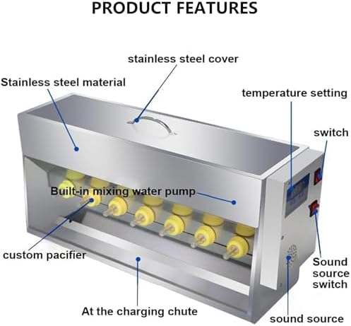 Stainless Steel Automatic Piglet Milk Feeder 15/20L - 10 Nipple System with Sound Hole for Lambs & Small Cattle, Efficient Livestock Feeding Solution