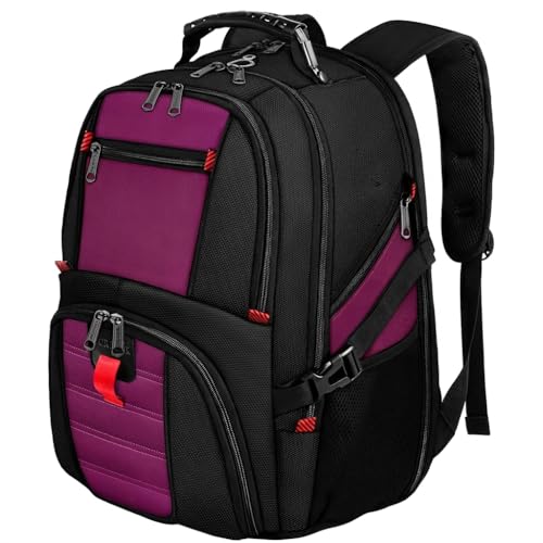 Image of College Backpack, Extra Large Backpacks with USB Charging Port and Luggage Sleeve for Women and Men,TSA Friendly Travel Laptop Backpack,Anti-Theft Business Laptop Backpack Fits 17 Inch Laptops-Purple
