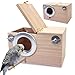 PIVBY Bird Nests Box for Cages Parakeet Breeding Box Wood Budgie House for Lovebirds Cockatiel Parrot Mating Aviary Box (L)