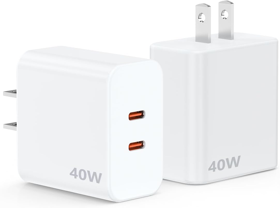USB C Charger Block, 40W Dual Port Fast Charger 20W Type C Charging Block 3.1A USB Wall Charger Dual Port PD+QC Charging Cube for iPhone 15 16 14 13 12 11 Pro Max XS, iPad, Samsung Phone, Tablet USB C Charger Block, 40W Dual Port Fast Charger 20W Type C Charging Block 3.1A USB Wall Charger Dual Port PD+QC Charging Cube for iPhone 15 16 14 13 12 11 Pro Max XS, iPad, Samsung Phone, Tablet