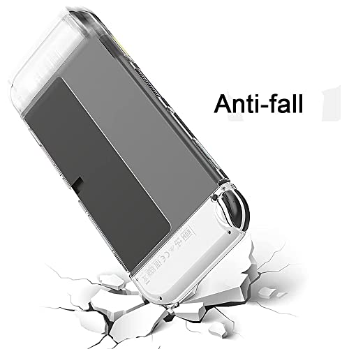 Gsrypc 5 In 1 Hd Clear Shock-Absorption And Anti-Scratch Design Protective Case With Bracket Compatible With Nintendo Switch Oled Model 2021 Protective Case Cover And Joy-Con Controller #TOP3