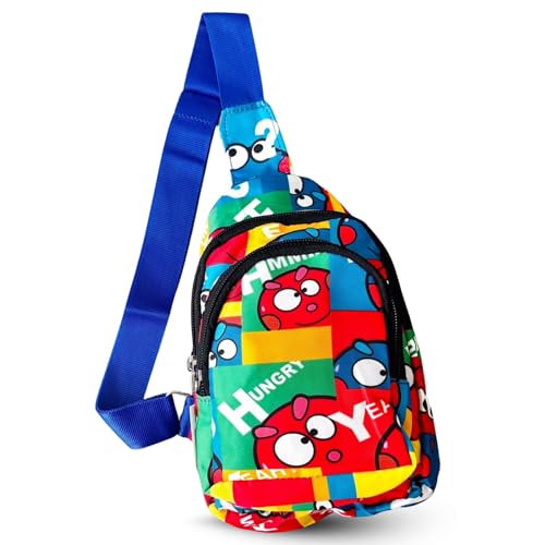 Image of Cots and Cuddles 1pcCartoon Print Colourful Cross body Bags for Boys and Girls Kids School, Picnic, Return Gifts, Office (1pc Crossbody bag)