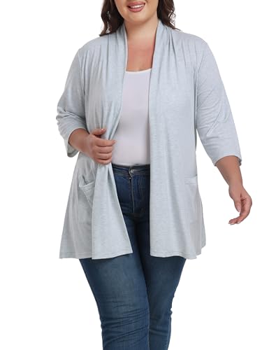 Image of Shiaili Long Plus Size Cardigans for Women Easy to Wear Open Front Clothing
