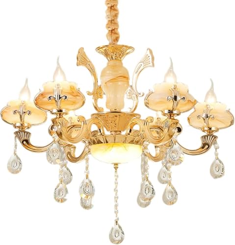 Lustre de luxe 6 lumières avec suspension en alliage robuste