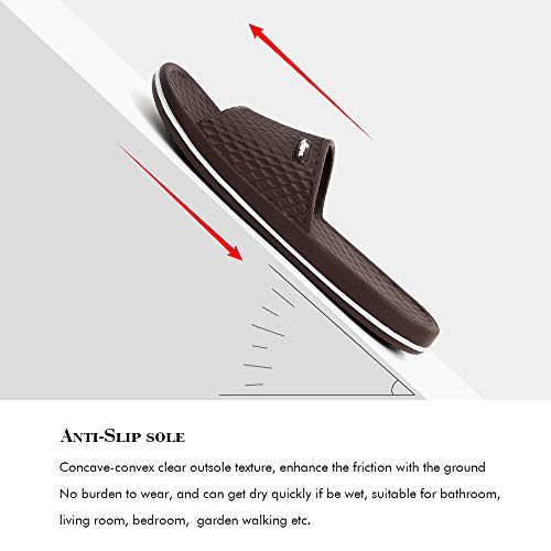 Image of FUNKYMONKEY Men's Shower Slides - Non Slip Quick Drying Sandals for Men - Lightweight Pool Beach Bathroom Slippers Indoor Outdoor