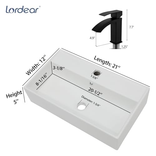 Lordear-21-x-12-Inch-Wall-Mounted-Bathroom-Sink-with-Towel-Rack-Modern-White-Wall-Hung-Sink-for-Small-Bathrooms-Rectangular-One-Hole-Porcelain-Vanity-Sinks
