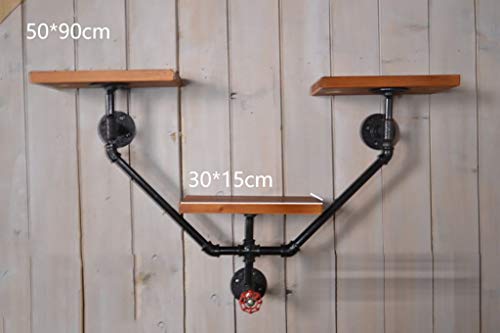 Estante de pared retro de tuberías para decoración de salón y cocina