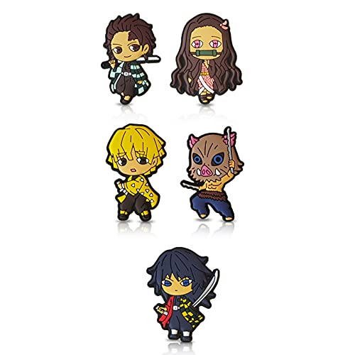 LVMMO 5 Pcs PVC Demǒn Slayer Shoe Charms Cover