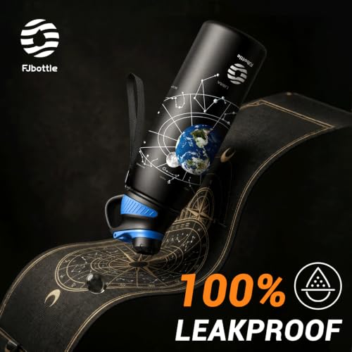 Image of FJbottle 32oz Stainless Steel Insulated Water Bottle No Straw Spout Lid | Double Wall Vacuum Insulated, 18 /8 Stainless Steel, Leakproof, BPA-Free, Sports Flask Ideal For Gym Workout Hiking Travel