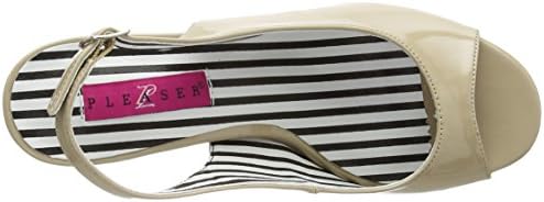 Pleaser Pink Label Women's Jenna02/Cr Dress Pump, Cream Patent, 14 M US | Image 4
