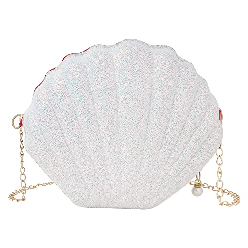 Image of Women Seashell Evening Bag Purse Mermaid Chain Strap Clutch Handbag Shoulder Bag | Seashell