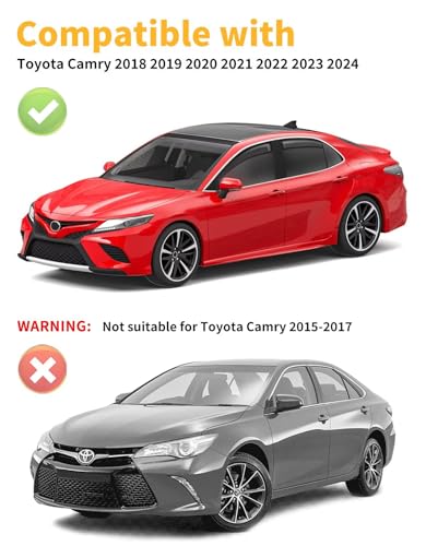Image of in-Channel Window Visors Rain Guards for Toyota Camry 2018-2024 | Extra-Thick,Extra Durable,Window Deflectors,Vent Visors,Vent Shades,Car Accessories,Polycarbonate (PC)