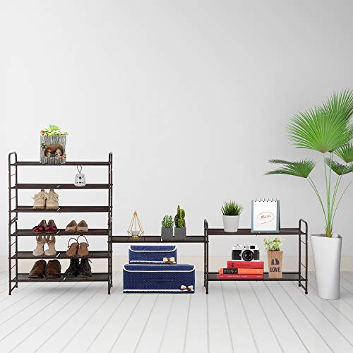 Bextsrack 3-Tier Shoe Rack, Stackable & Adjustable Wire Grid Shoe Shelf Storage Organizer For Closet Bedroom Entryway - Bronze #TOP5