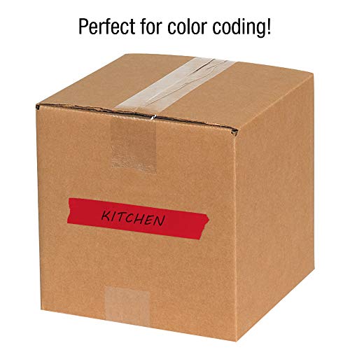 Image of Tape Logic (72 Pack General Purpose Colored Masking Tape, 1 /2 Inch x 60 Yards, Red, for Home, Office, Arts, Crafts, DIY, Labeling and Coding
