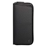 [ミラグロ] リアルカーボンF ラウンドファスナー長財布 eami010 (ブラック)