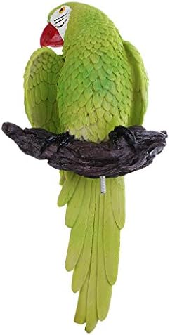 SM SunniMix 2-Pack Decortaive Garden Animal Ornaments Parrot Figurine for Outdoor Indoor
