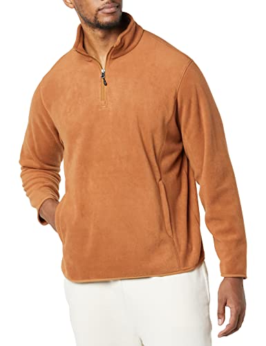 Image of Amazon Essentials Men's Insulated Fleece Jacket, Quarter-Zip Pullover for Cold Weather