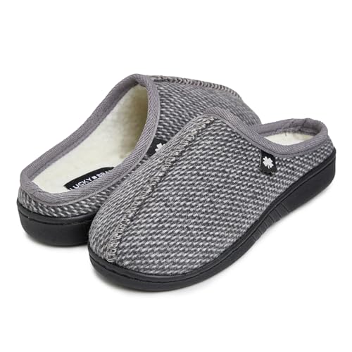 Image of Lucky Brand Boys Micro Suede Sherpa Clog Slippers Warm Cozy Indoor Outdoor Slip On House Shoes Plush Lined Comfort Clogs