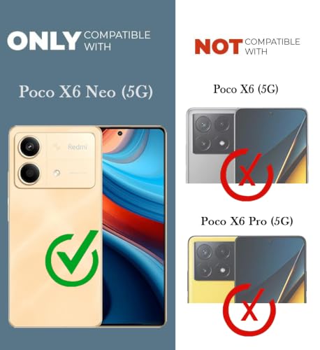 Image of Jkobi Back Cover Case for Poco X6 Neo 5G (Shockproof with Polycarbonate Clear Panel | Professional Black)