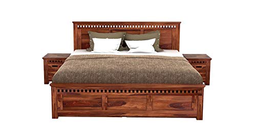 COBRA CRAFT Sheesham Solid Wood King Size Adolph Bed for Beautiful Luxury Home