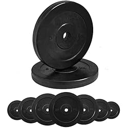 Discos Halterofilia 10Kg G5 HT SPORT Discos de hierro fundido engomados Ø Agujero 25 mm para gimnasio y gimnasio en casa de 0,5 a 20 kg para mancuernas y pesas (2 x 10 kg)…