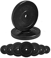 G5 HT Sport Gummierte Hantelscheiben aus Gusseisen Ø 25 mm für Fitnessstudio und Home Gym von 0,5 bis 20 kg für Hanteln und Langhanteln (1 x 0,5 kg)…