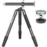 Horizontal Tripod Carbon Fiber Tripod WEYLLAN Heavy Duty Carbon Fiber Tripod, Carbon Fiber Tripod for Camera with Tripod Extension Arm 10-Layer Carbon Tube 40mm Leg, Overhead Tripod for Telephoto Lens