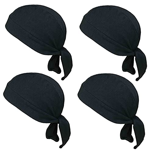 Image of Gajraj Unisex Cotton Patka Skull Cap Bandana /Fashionable Helmet Liner /Head Cap (Pack of 4)