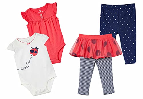 Habit bébé fille Carter's lot 4 pièces body et pantalon rose