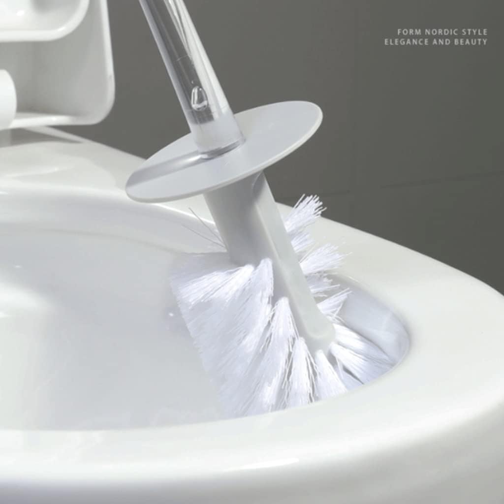 Toilet Brush Modern Toilet Brush and Holder，Toilet Bowl Cleaner Brush with Brush and Storage Caddy，Toilet Scrub Brush for Bathroom Cleaning Upgraded