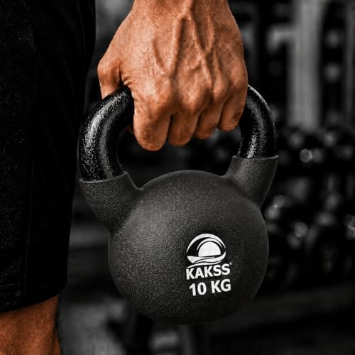 Image of Kakss Half Coating Neoprene Kettlebell (black, 10kg)