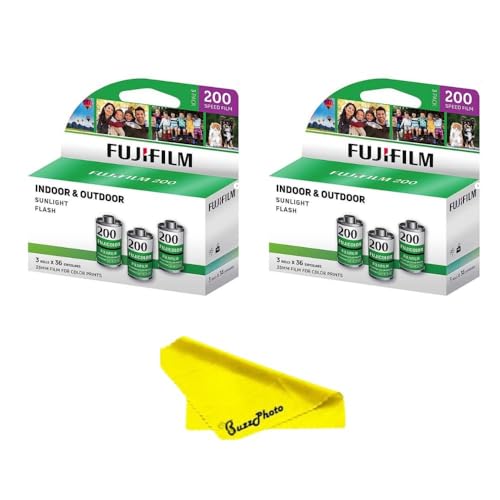 Fujifilm Fujicolor 200 Color Negative Film - Vivid Color Prints in Daylight & Flash (35mm Roll Film, 36 Exposures) (6 Rolls)