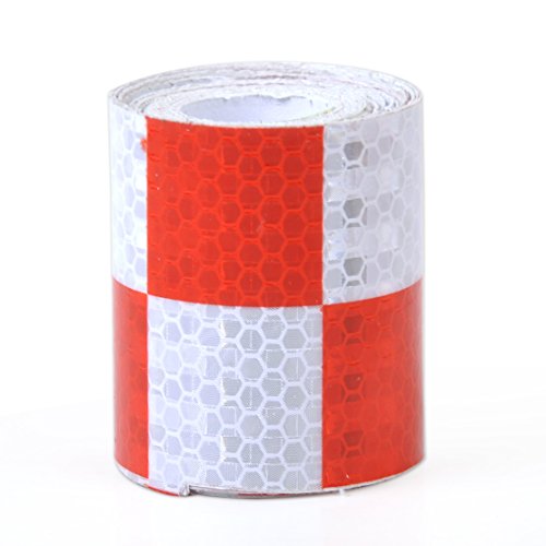 White & Red 2 x118 Chequer riflettente di