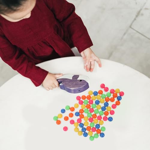 jojofuny 100 Stücke 15mm Kleine Kugeln Kunststoff: Kleine Bälle Kunststoffkugeln Zählen Kugeln für Wahrscheinlichkeitslernen BildungsaktivitäTen, Kreative Spiele - 5 Farben