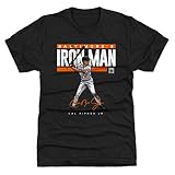 500 LEVEL Cal Ripken Jr. T-Shirt (Premium Men's T-Shirt, X-Large, Tri Black) - Cal Ripken Iron Man WHT