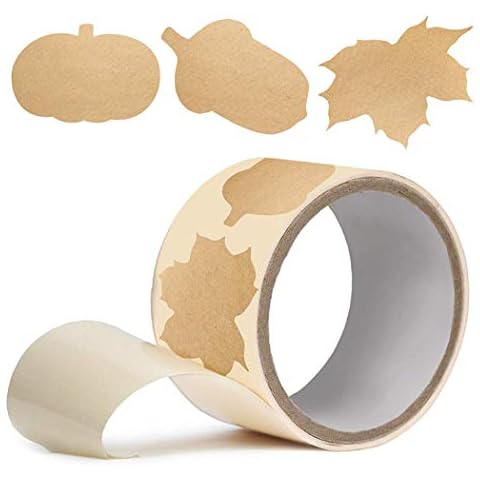 Fansport 100PCS Christmas Sticker DIY Blank Self Adhesive Gift Tag Gift Label Holiday Present Sticker Craft Sticker Cover