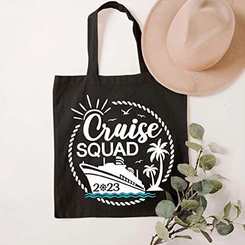 SAUIVD Cruise Squad Ship Graphic Canvas Tote Bag Eco Friendly Shoulder Casual Shopping Bag Funny Cruise Handbag4
